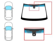 PARE-BRISE OPEL VECTRA C 2002-2005 4/5 PORTES / BREAK / AVANT / SOLEXTRA / BANDE BLEUE / AVEC BASE MIROIR / AVEC CAPTEUR / SANS FENÊTRE VIN / JOINTS PRÉMONTÉS