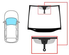 PARE-BRISE OPEL ZAFIRA B 2005-2007 AVANT / VERT / AVEC BASE MIROIR / AVEC CAPTEUR / JOINTS PRÉMONTÉS EN BAS