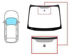 PARE-BRISE OPEL ZAFIRA C TOURER 2011-2016 AVANT / VERT / AVEC BASE MIROIR / JOINTS PRÉMONTÉS 