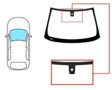 PARE-BRISE OPEL ADAM 2012-> AVANT / VERT / AVEC BASE MIROIR / AVEC CAPTEUR / JOINTS PRÉMONTÉS