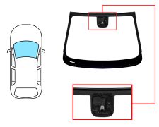 PARE-BRISE OPEL MOKKA 2013-2016 AVANT / VERT / AVEC BASE MIROIR / JOINTS PRÉMONTÉS