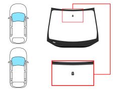 PARE-BRISE OPEL ASTRA K 2015-2019 5 PORTES / BREAK / AVANT / VERT / AVEC BASE MIROIR / JOINTS PRÉMONTÉS