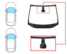 PARE-BRISE OPEL ASTRA K 2019-2022 5 PORTES / BREAK / AVANT / VERT / ACOUSTIQUE / AVEC BASE MIROIR / AVEC CAPTEUR / JOINTS PRÉMONTÉS