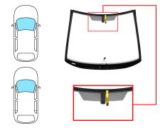 PARE-BRISE OPEL CORSA E 2015-2019 3/5 PORTES / AVANT / VERT / VERRE CHAUFFANT / AVEC BASE MIROIR / JOINTS PRÉMONTÉS