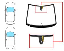 PARE-BRISE OPEL CORSA E 2015-2019 3/5 PORTES / AVANT / VERT / CHAUFFANT / AVEC BASE MIROIR / AVEC CAPTEUR / JOINTS PRÉMONTÉS