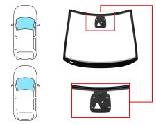 PARE-BRISE OPEL CORSA E 2015-2019 3/5 PORTES / AVANT / VERT / AVEC BASE MIROIR / AVEC SUPPORT CAMÉRA / JOINTS PRÉMONTÉS