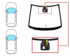 PARE-BRISE OPEL CORSA E 2015-2019 3/5 PORTES / AVANT / VERT / CHAUFFANT / AVEC BASE MIROIR / AVEC SUPPORT CAMÉRA / JOINTS PRÉMONTÉS