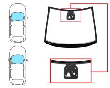 PARE-BRISE OPEL CORSA E 2015-2019 3/5 PORTES / AVANT / VERT / AVEC BASE MIROIR / AVEC CAPTEUR / AVEC SUPPORT CAMÉRA / JOINTS PRÉMONTÉS