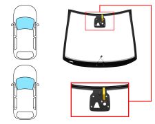 PARE-BRISE OPEL CORSA E 2015-2019 3/5 PORTES / AVANT / VERT / CHAUFFANT / AVEC BASE MIROIR / AVEC CAPTEUR / AVEC SUPPORT CAMÉRA / JOINTS PRÉMONTÉS