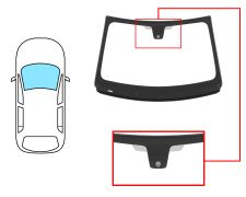 PARE-BRISE PEUGEOT 208 2019-2023 AVANT / VERT / AVEC BASE MIROIR / JOINTS PRÉMONTÉS