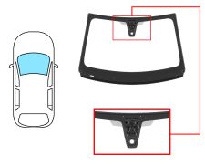 PARE-BRISE PEUGEOT 208 2019-2023 AVANT / VERT / ACOUSTIQUE / AVEC BASE MIROIR / AVEC CAPTEUR / AVEC SUPPORT CAMÉRA / JOINTS PRÉMONTÉS