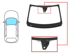 PARE-BRISE PEUGEOT 208 2023-> AVANT / VERT / ACOUSTIQUE / AVEC BASE MIROIR / AVEC CAPTEUR / AVEC CAPTEUR ANTI-BUÉE / AVEC SUPPORT CAMÉRA / JOINTS PRÉMONTÉS