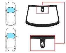 PARE-BRISE OPEL INSIGNIA 2017-2020 5 PORTES / BREAK / AVANT / VERT / AVEC BASE MIROIR / AVEC SUPPORT CAMÉRA / JOINTS PRÉMONTÉS