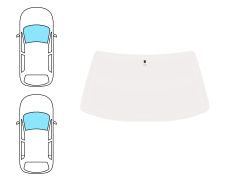 PARE-BRISE PEUGEOT 205 1984-1996 3/5 PORTES / AVANT / BRONZE / AVEC BASE MIROIR