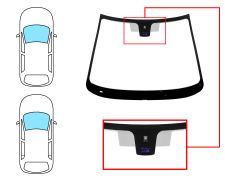 PARE-BRISE PEUGEOT 206+ 2008-2014 3/5 PORTES / BREAK / AVANT / SOLEXTRA / AVEC BASE MIROIR / AVEC CAPTEUR MODIFIÉ