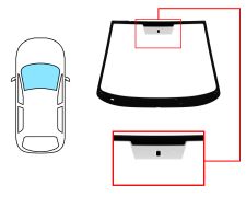 PARE-BRISE PEUGEOT 206 1998-2008 CABRIOLET / AVANT / VERT / AVEC BASE MIROIR