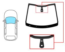 PARE-BRISE PEUGEOT 2008 2012-2016 / AVANT / VERT / AVEC BASE MIROIR / AVEC CAPTEUR MODIFIÉ / JOINTS PRÉMONTÉS 