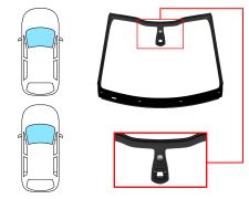 PARE-BRISE PEUGEOT 208 2012-2015 3/5 PORTES / AVANT / VERT / ACOUSTIQUE / AVEC BASE MIROIR / AVEC CAPTEUR MODIFIÉ / JOINTS PRÉMONTÉS 