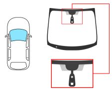 PARE-BRISE PEUGEOT 5008 2009-2013 AVANT / VERT / AVEC BASE MIROIR / AVEC CAPTEUR / JOINTS PRÉMONTÉS 