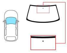 PARE-BRISE PEUGEOT 306 1993-1997 CABRIOLET / AVANT / VERT / AVEC BASE MIROIR