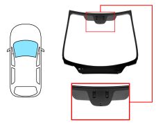 PARE-BRISE PEUGEOT 307 2001-2005 CABRIOLET / AVANT / VERT / AVEC BASE MIROIR / GPS / JOINTS PRÉMONTÉS 