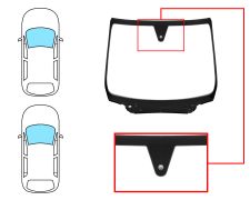 PARE-BRISE PEUGEOT 308 2007-2011 3/5 PORTES / BREAK / AVANT / VERT / AVEC BASE MIROIR / JOINTS PRÉMONTÉS 