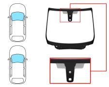 PARE-BRISE PEUGEOT 308 2007-2011 3/5 PORTES / BREAK / AVANT / VERT / ACOUSTIQUE / AVEC BASE MIROIR / AVEC CAPTEUR / JOINTS PRÉMONTÉS 
