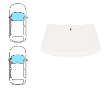 PARE-BRISE PEUGEOT 309 1986-1993 2/4 PORTES / AVANT / BRONZE / AVEC BASE MIROIR