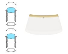 PARE-BRISE PEUGEOT 309 1986-1993 2/4 PORTES / AVANT / BRONZE BANDE BRONZE / AVEC BASE MIROIR