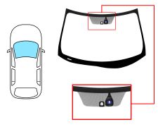 PARE-BRISE CITROEN C4 AIRCROSS 2012-2017 AVANT / VERT / AVEC BASE MIROIR / AVEC CAPTEUR / SERIGRAPHIÉ