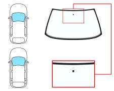 PARE-BRISE PEUGEOT 405 1987-1996 4 PORTES / BREAK / AVANT / VERT / AVEC BASE MIROIR