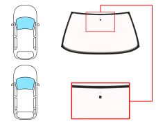 PARE-BRISE PEUGEOT 405 1987-1996 4 PORTES / BREAK / AVANT / BRONZE / AVEC BASE MIROIR