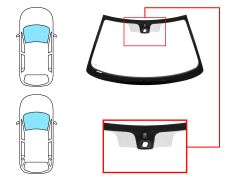 PARE-BRISE PEUGEOT 406 1995-1999 4 PORTES / BREAK / AVANT / SOLEXTRA / AVEC BASE MIROIR / AVEC CAPTEUR CARRÉ