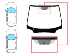 PARE-BRISE PEUGEOT 407 2004-2011 4 PORTES / BREAK / AVANT / VERT / AVEC BASE MIROIR / JOINTS PRÉMONTÉS 