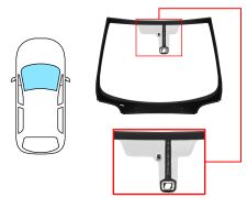 PARE-BRISE PEUGEOT 407 2004-2011 COUPÉ / AVANT / SOLEXTRA / ACOUSTIQUE / AVEC BASE MIROIR / AVEC CAPTEUR / JOINTS PRÉMONTÉS 