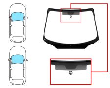 PARE-BRISE PEUGEOT 508 2010-2014 4 PORTES / BREAK / AVANT / VERT / AVEC BASE MIROIR / JOINTS PRÉMONTÉS 