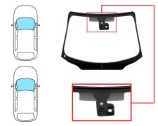 PARE-BRISE PEUGEOT 508 2010-2014 4 PORTES / BREAK / AVANT / VERT / AVEC BASE MIROIR / GPS / AVEC CAPTEUR / JOINTS PRÉMONTÉS 