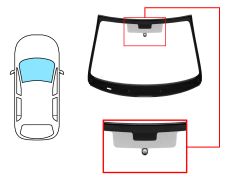 PARE-BRISE PEUGEOT 308 2013-2017 5 PORTES / BREAK / AVANT / VERT / AVEC BASE MIROIR / JOINTS PRÉMONTÉS 