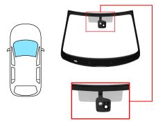 PARE-BRISE PEUGEOT 308 2013-2017 5 PORTES / BREAK / AVANT / VERT / AVEC BASE MIROIR / AVEC CAPTEUR ROND / JOINTS PRÉMONTÉS 