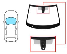 PARE-BRISE PEUGEOT 308 2013-2017 5 PORTES / BREAK / AVANT / VERT / ACOUSTIQUE / AVEC BASE MIROIR / AVEC CAPTEUR ROND / AVEC SUPPORT CAMÉRA / JOINTS PRÉMONTÉS 