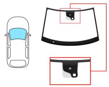 PARE-BRISE PEUGEOT RCZ 2010-2015 AVANT / VERT / ACOUSTIQUE / AVEC BASE MIROIR / AVEC CAPTEUR / JOINTS PRÉMONTÉS