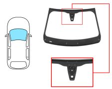 PARE-BRISE PEUGEOT 2008 2019-> AVANT / VERT / ACOUSTIQUE / AVEC BASE MIROIR / AVEC CAPTEUR / AVEC SUPPORT CAMÉRA / JOINTS PRÉMONTÉS