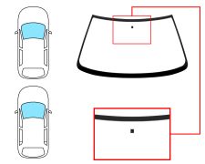 PARE-BRISE RENAULT R19 1989-1992 3/4/5 PORTES / CABRIOLET / AVANT / CLAIR / AVEC BASE MIROIR