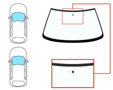 PARE-BRISE RENAULT R19 1989-1992 3/4/5 PORTES / CABRIOLET / AVANT / VERT / AVEC BASE MIROIR