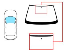 PARE-BRISE RENAULT R21 1986-1989 4/5 PORTES / BREAK / AVANT / VERT / AVEC BASE MIROIR
