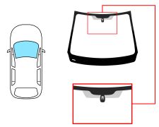 PARE-BRISE RENAULT CAPTUR 2017-2019 AVANT / VERT / AVEC BASE MIROIR