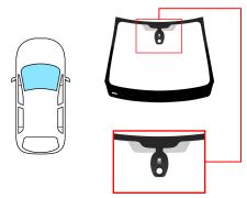 PARE-BRISE RENAULT CAPTUR 2017-2019 AVANT / VERT / AVEC BASE MIROIR / AVEC CAPTEUR