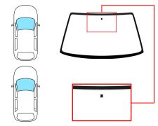 PARE-BRISE RENAULT CLIO 1990-1996 3/5 PORTES / AVANT / CLAIR / AVEC BASE MIROIR