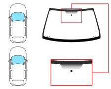 PARE-BRISE RENAULT CLIO CAMPUS 2006-2009 3/5 PORTES / AVANT / VERT / AVEC BASE MIROIR