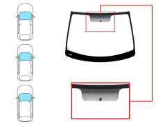 PARE-BRISE RENAULT CLIO 2005-2009 3/5 PORTES / BREAK / AVANT / VERT / AVEC BASE MIROIR